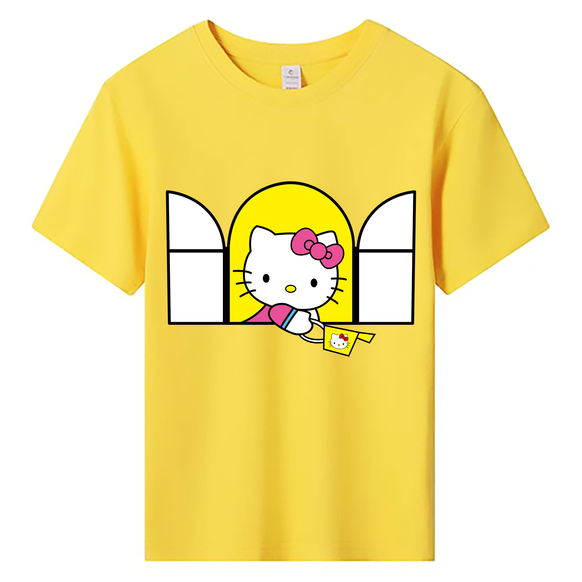 （画像用） Hello Kitty ハローキティ 綿100％キッズTシャツ（フロントプリント）