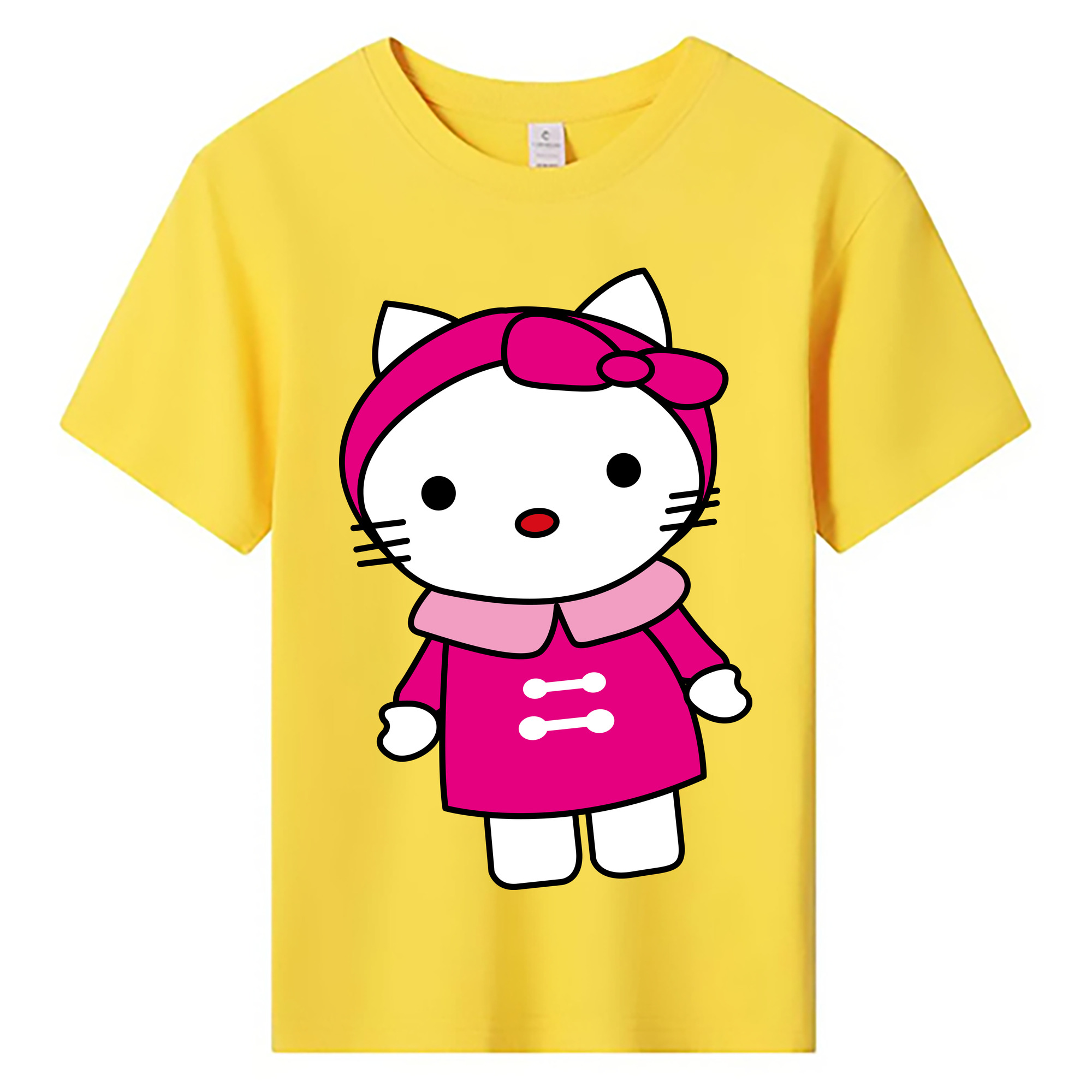 （画像用） Hello Kitty ハローキティ 綿100％キッズTシャツ（フロントプリント）