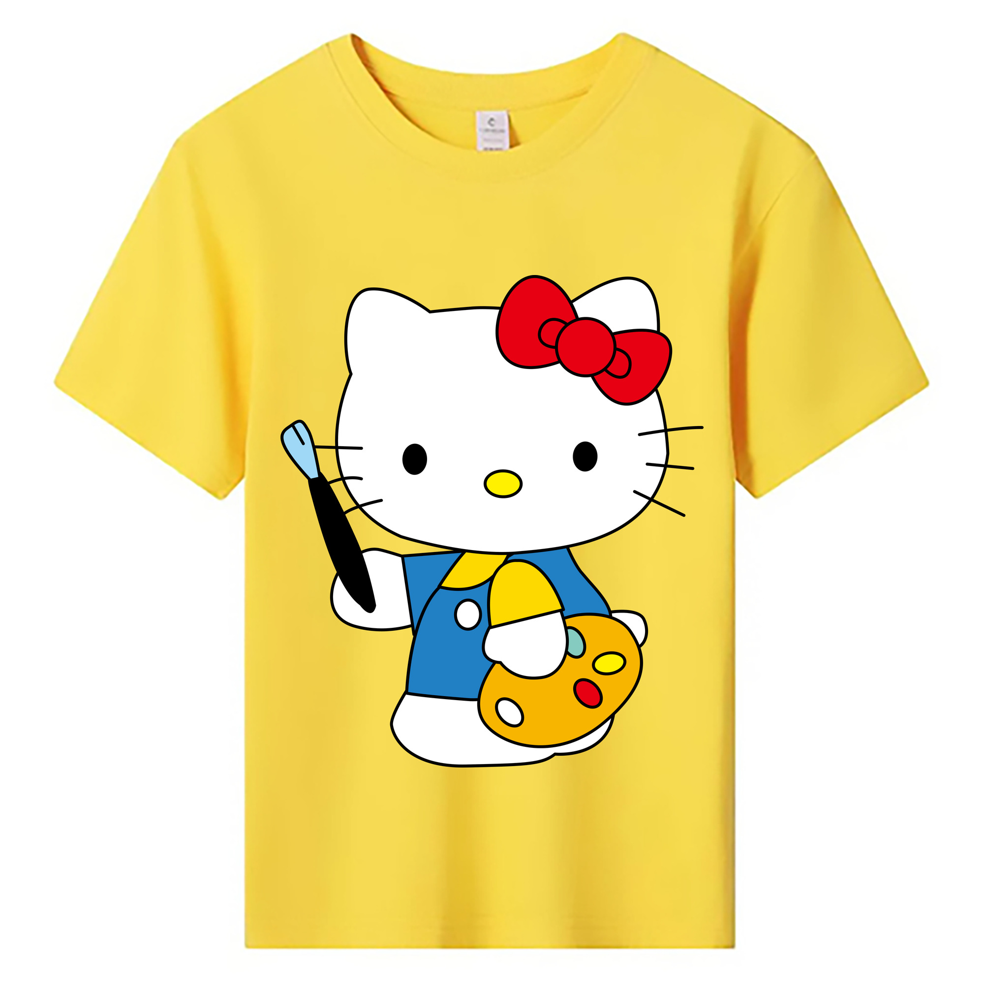 （画像用） Hello Kitty ハローキティ 綿100％キッズTシャツ（フロントプリント）