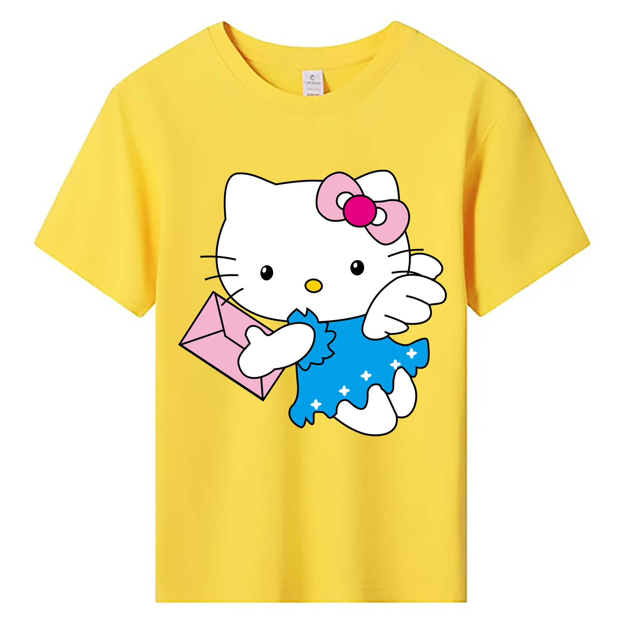 （画像用） Hello Kitty ハローキティ 綿100％キッズTシャツ（フロントプリント）