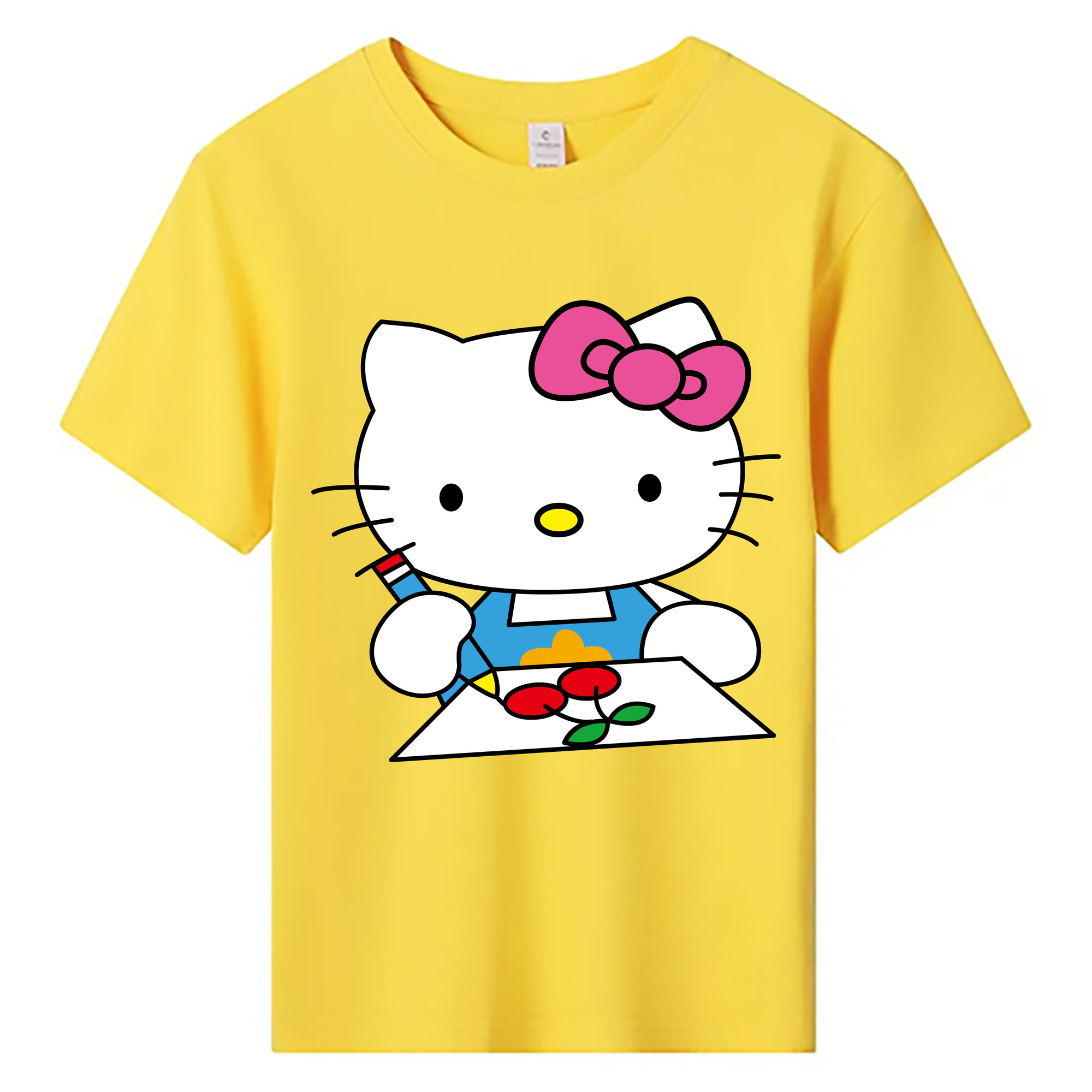 （画像用） Hello Kitty ハローキティ 綿100％キッズTシャツ（フロントプリント）