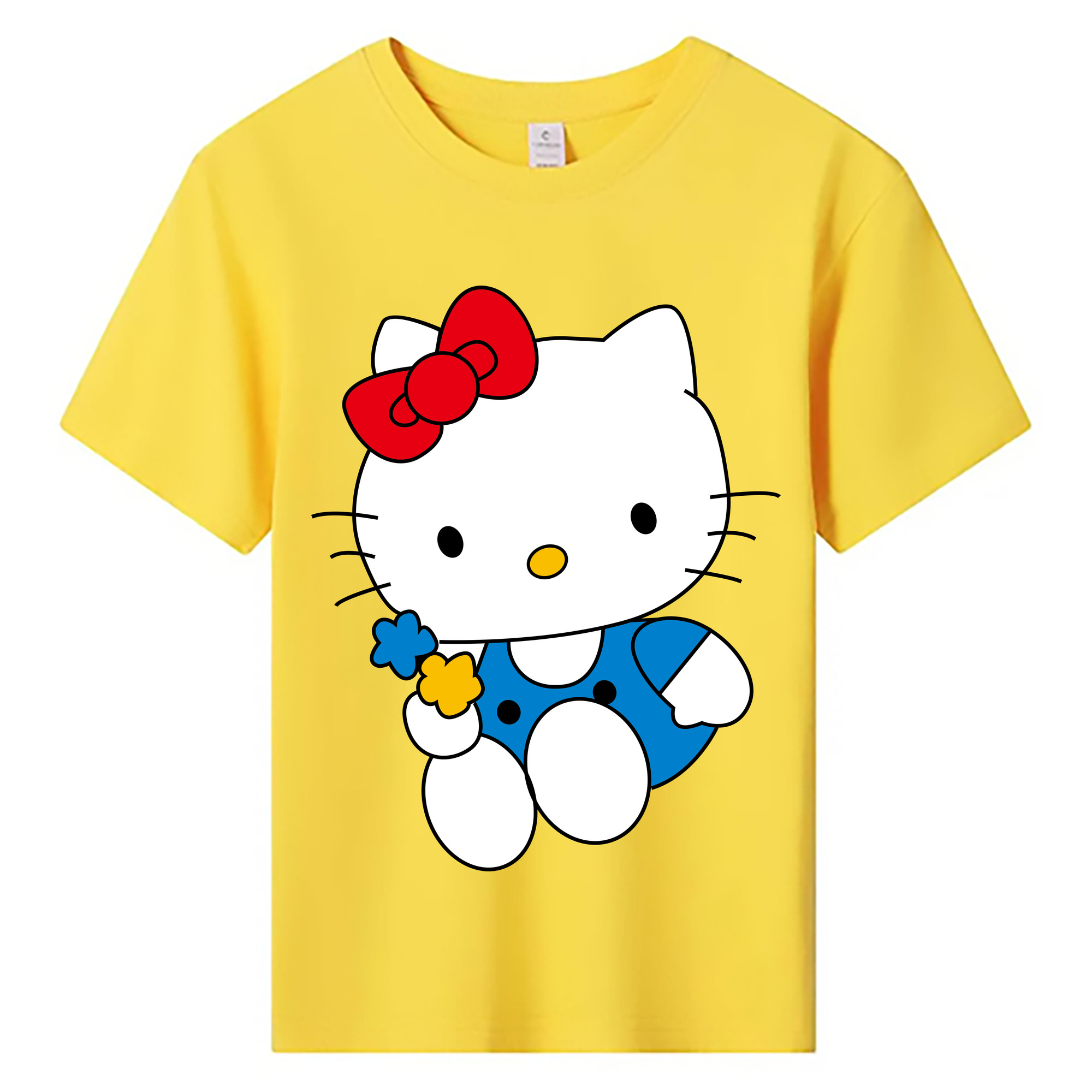 （画像用） Hello Kitty ハローキティ 綿100％キッズTシャツ（フロントプリント）
