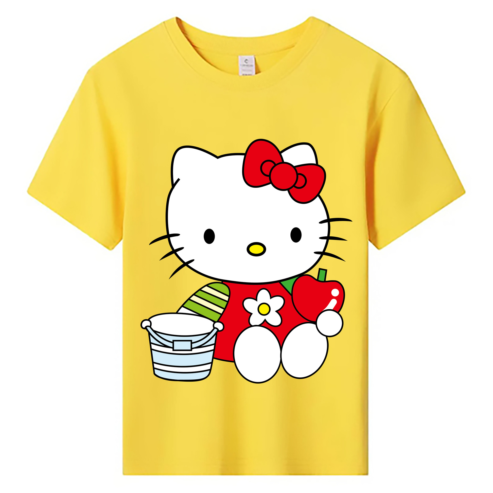 （画像用） Hello Kitty ハローキティ 綿100％キッズTシャツ（フロントプリント）
