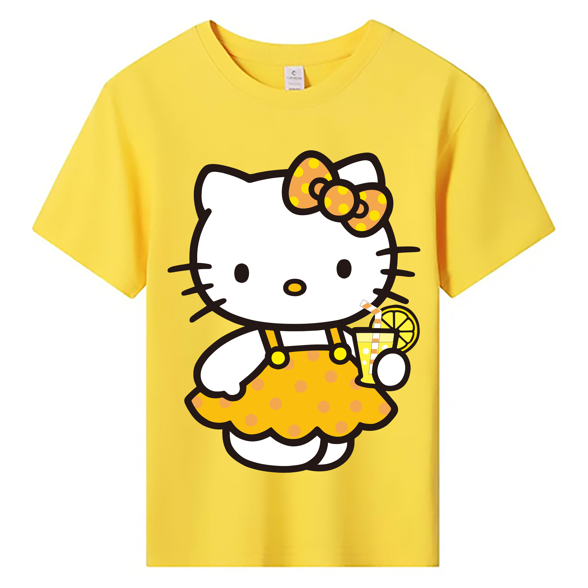 （画像用） Hello Kitty ハローキティ 綿100％キッズTシャツ（フロントプリント）
