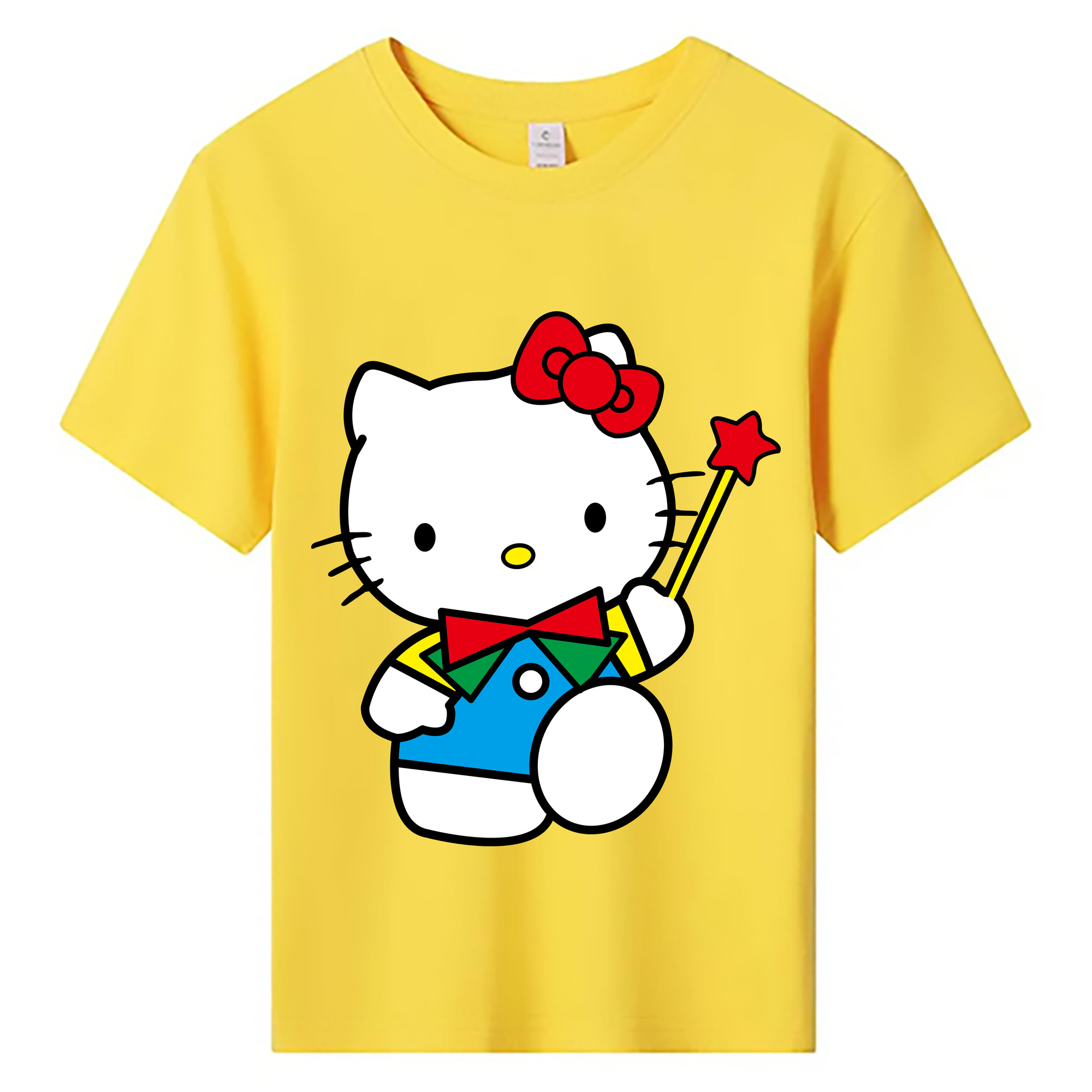 （画像用） Hello Kitty ハローキティ 綿100％キッズTシャツ（フロントプリント）