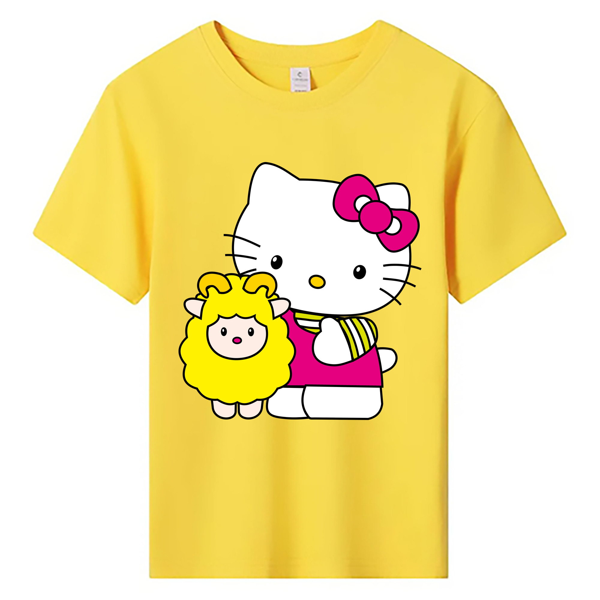 （画像用） Hello Kitty ハローキティ 綿100％キッズTシャツ（フロントプリント）
