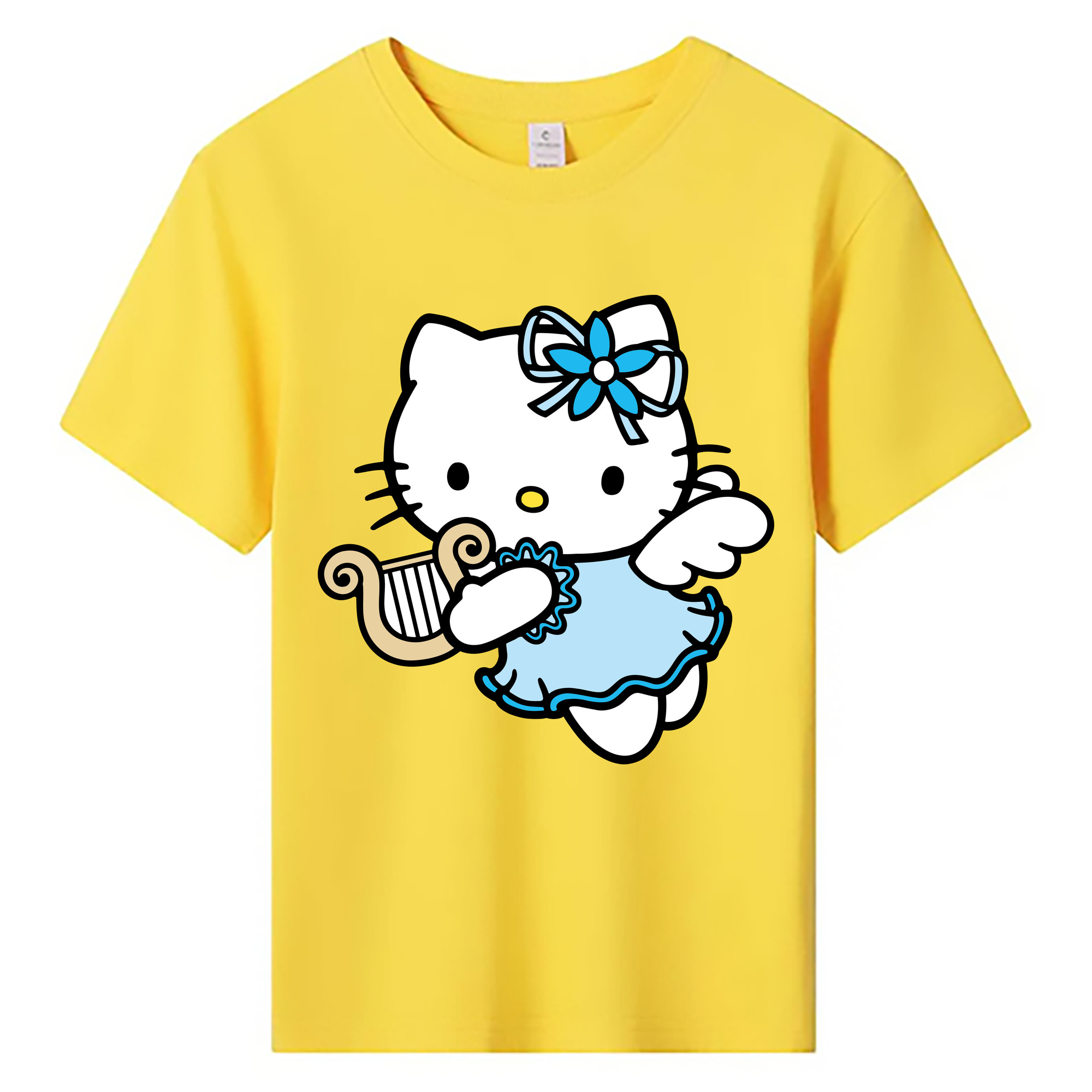 （画像用） Hello Kitty ハローキティ 綿100％キッズTシャツ（フロントプリント）