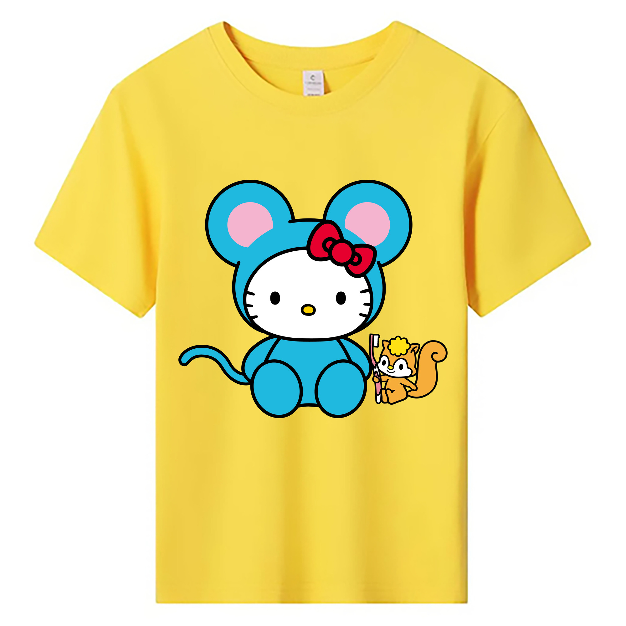 （画像用） Hello Kitty ハローキティ 綿100％キッズTシャツ（フロントプリント）