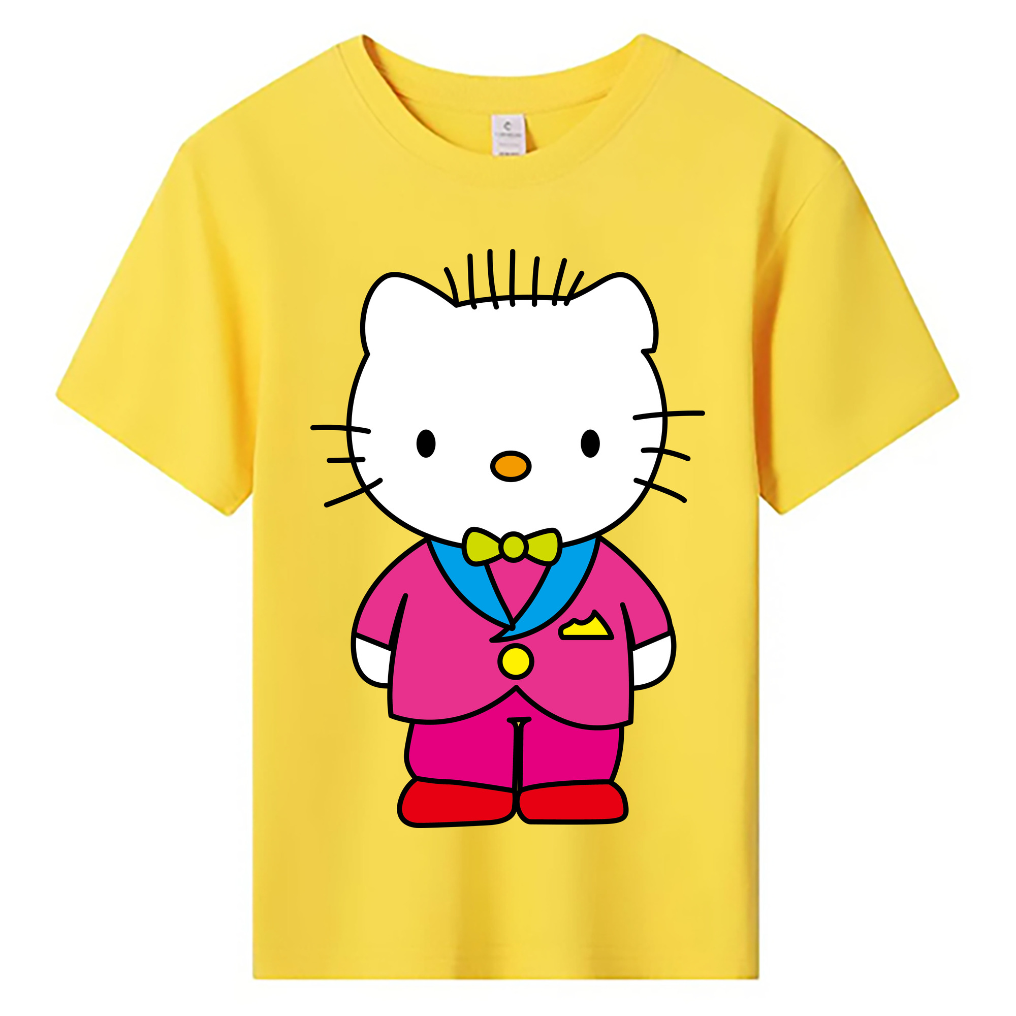 （画像用） Hello Kitty ハローキティ 綿100％キッズTシャツ（フロントプリント）