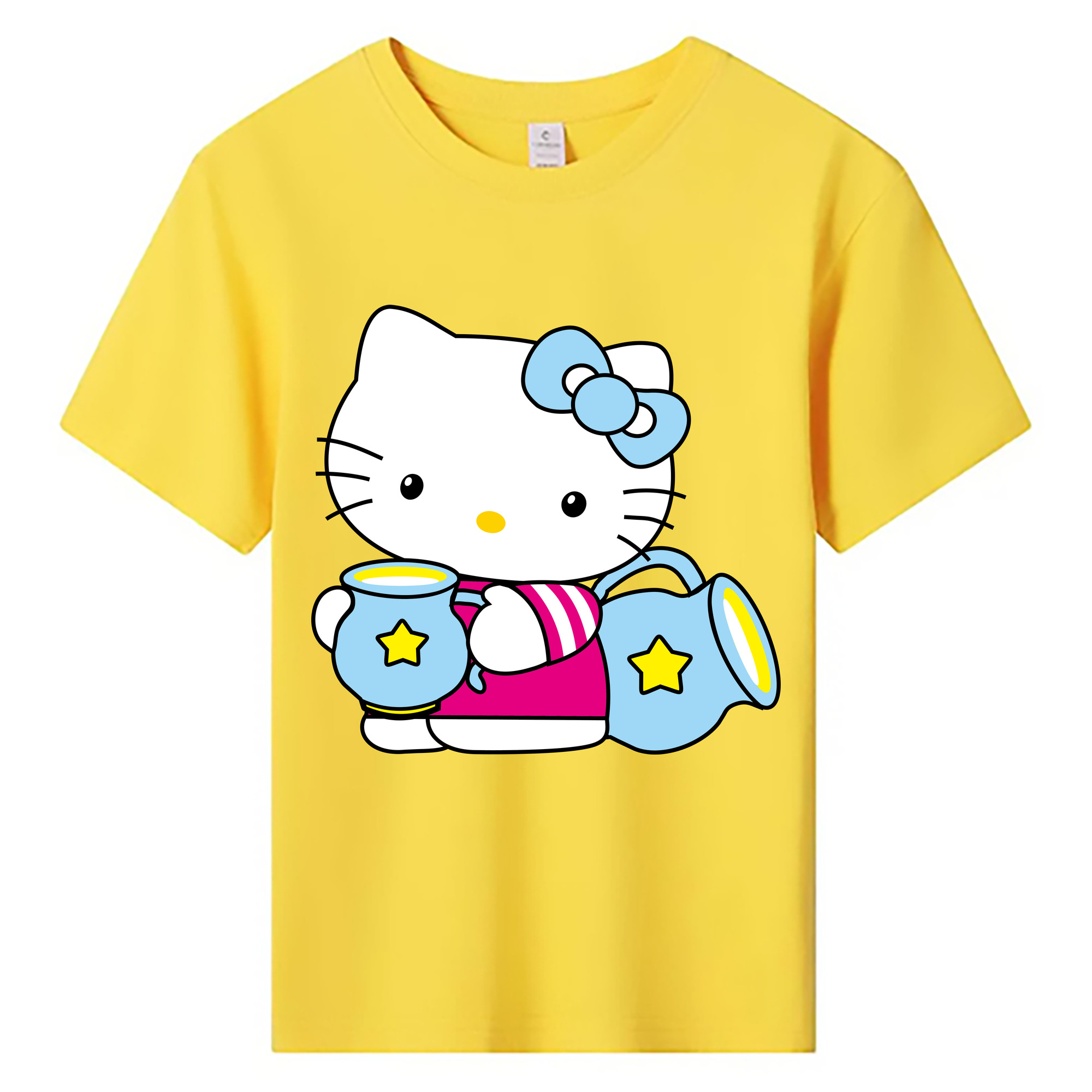 （画像用） Hello Kitty ハローキティ 綿100％キッズTシャツ（フロントプリント）