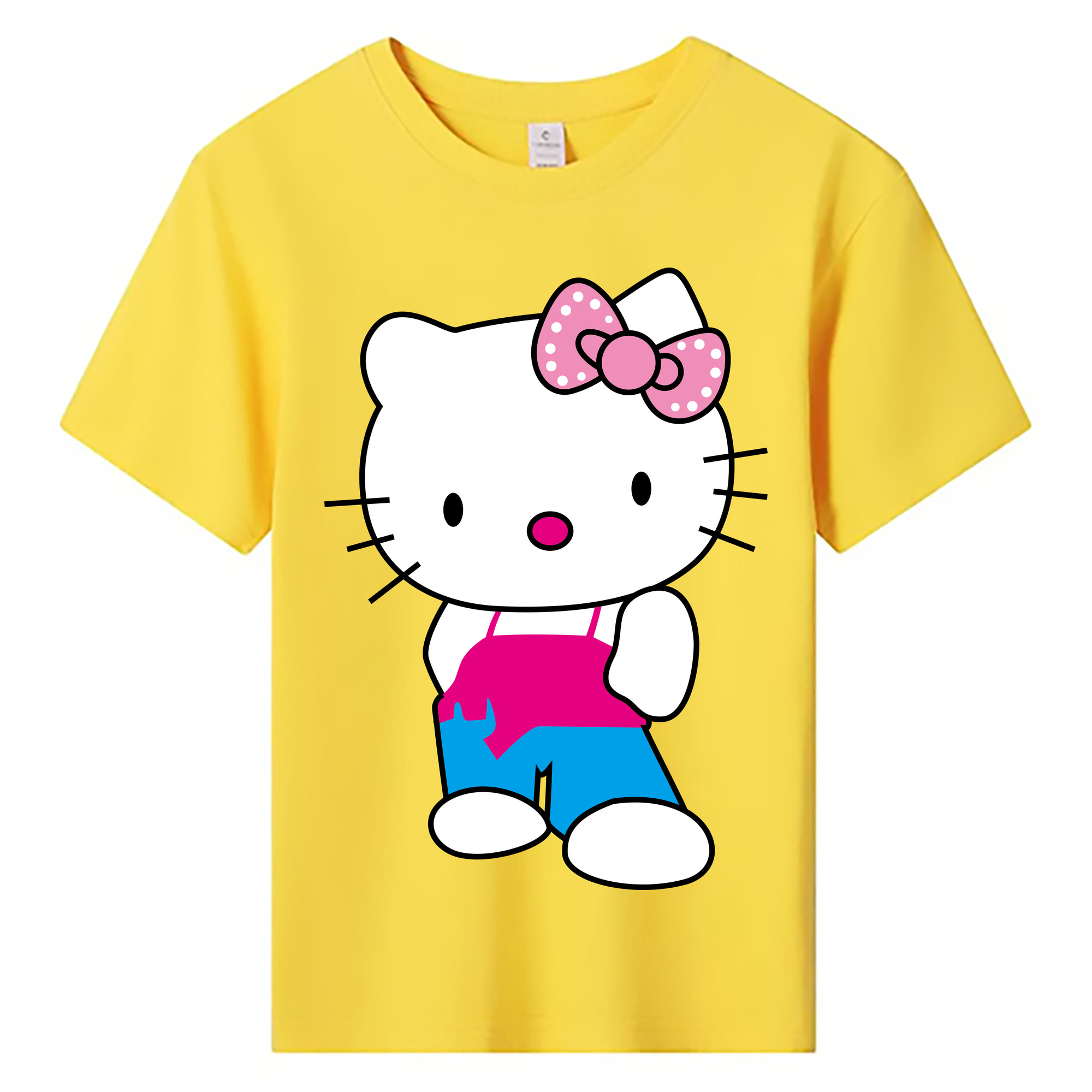 （画像用） Hello Kitty ハローキティ 綿100％キッズTシャツ（フロントプリント）