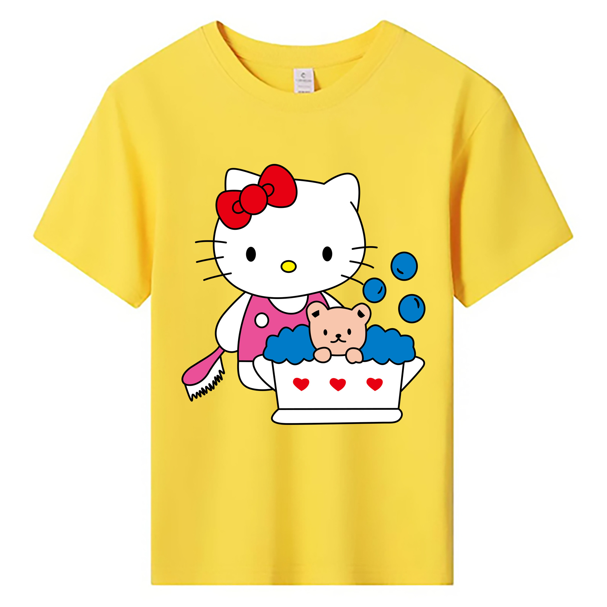 （画像用） Hello Kitty ハローキティ 綿100％キッズTシャツ（フロントプリント）