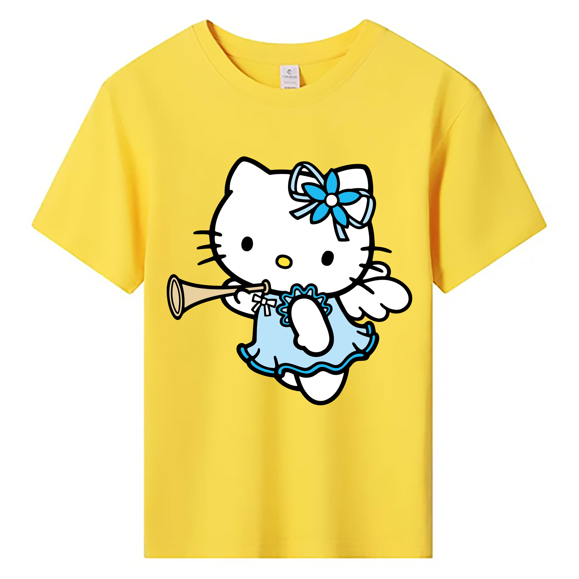 （画像用） Hello Kitty ハローキティ 綿100％キッズTシャツ（フロントプリント）
