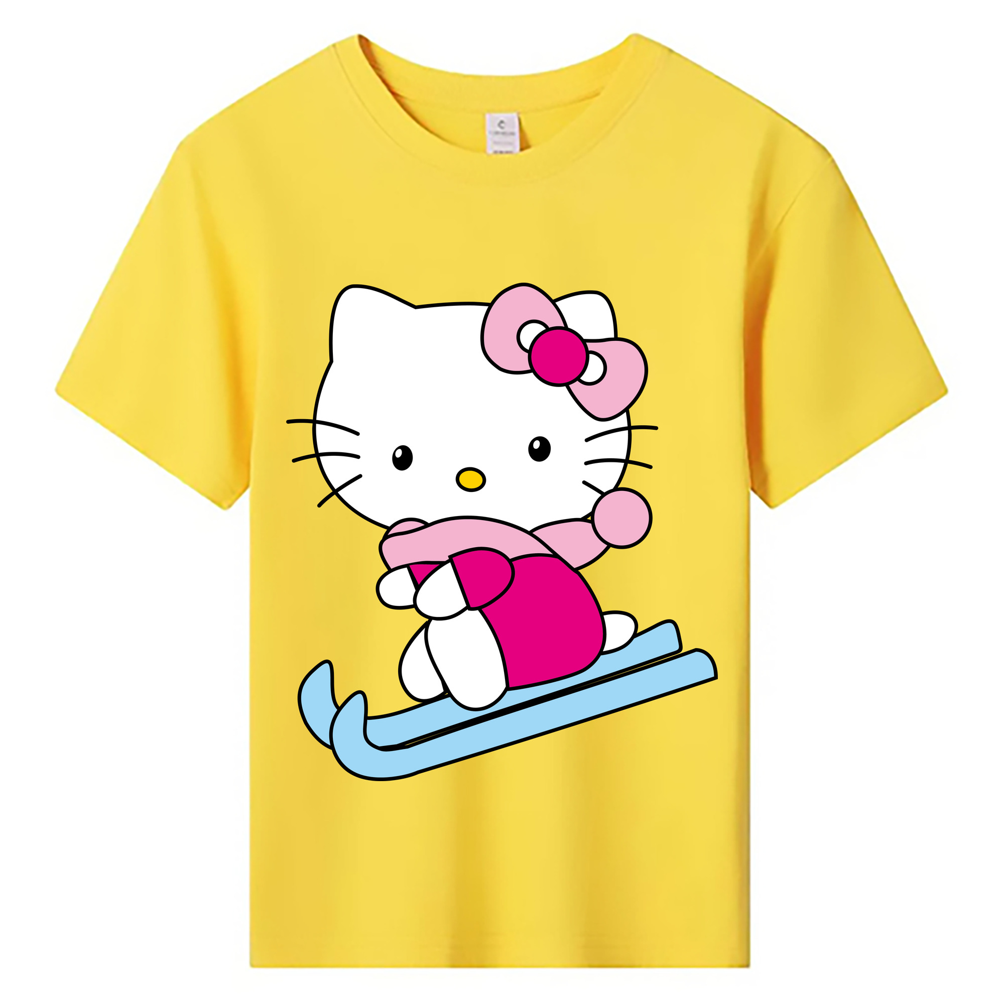 （画像用） Hello Kitty ハローキティ 綿100％キッズTシャツ（フロントプリント）