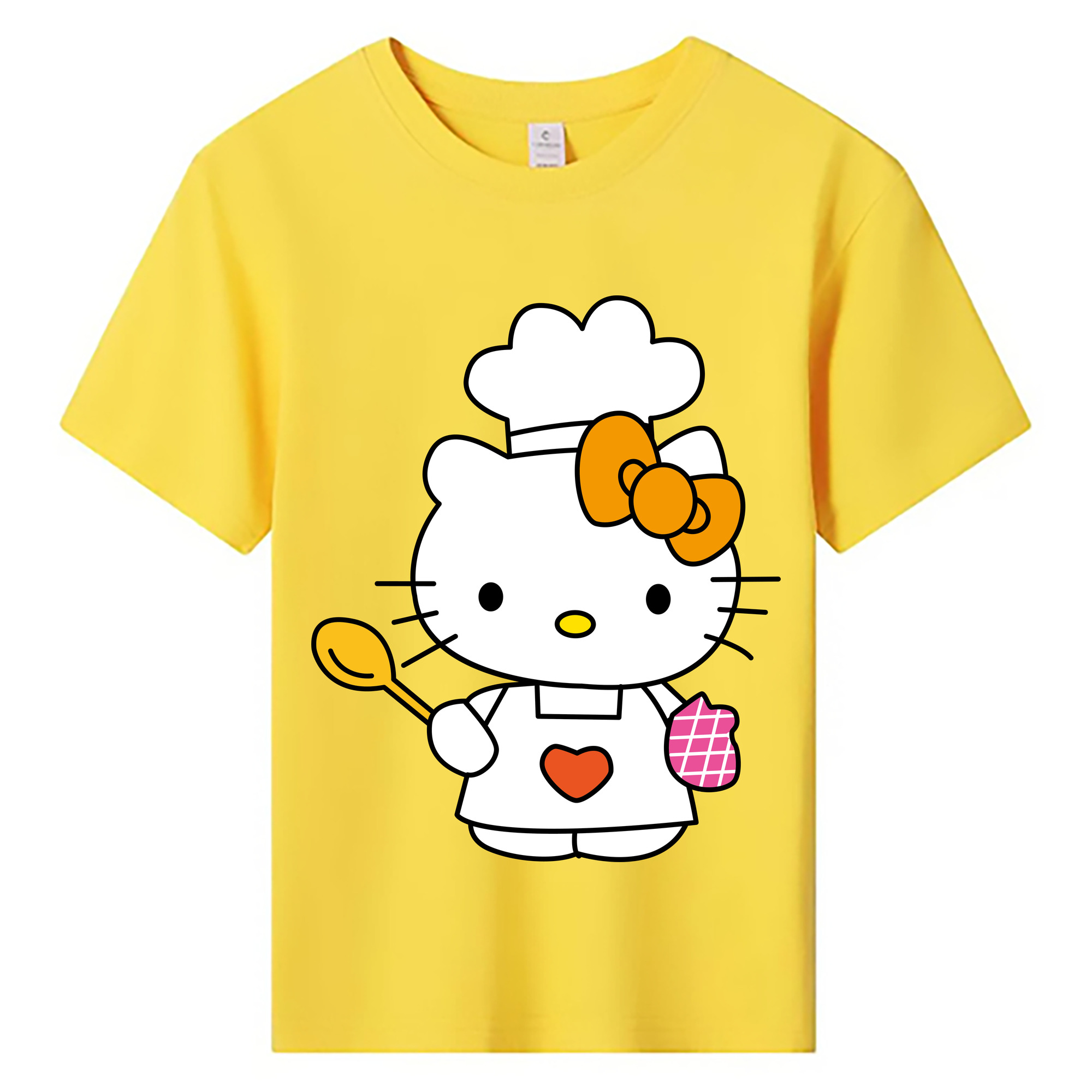 （画像用） Hello Kitty ハローキティ 綿100％キッズTシャツ（フロントプリント）