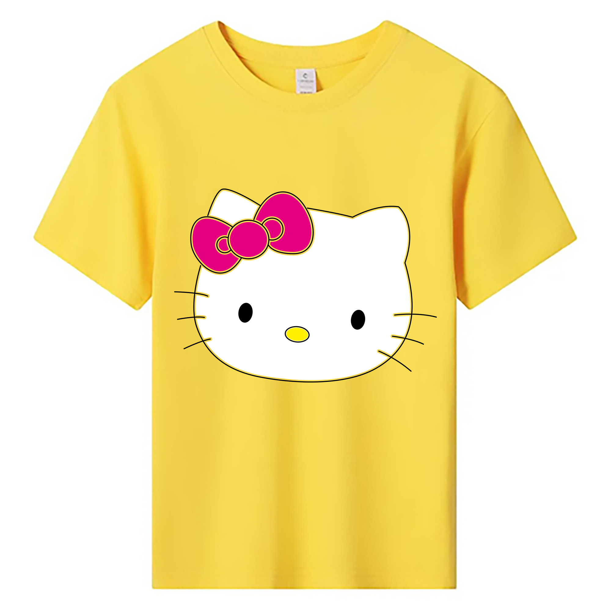 （画像用） Hello Kitty ハローキティ 綿100％キッズTシャツ（フロントプリント）