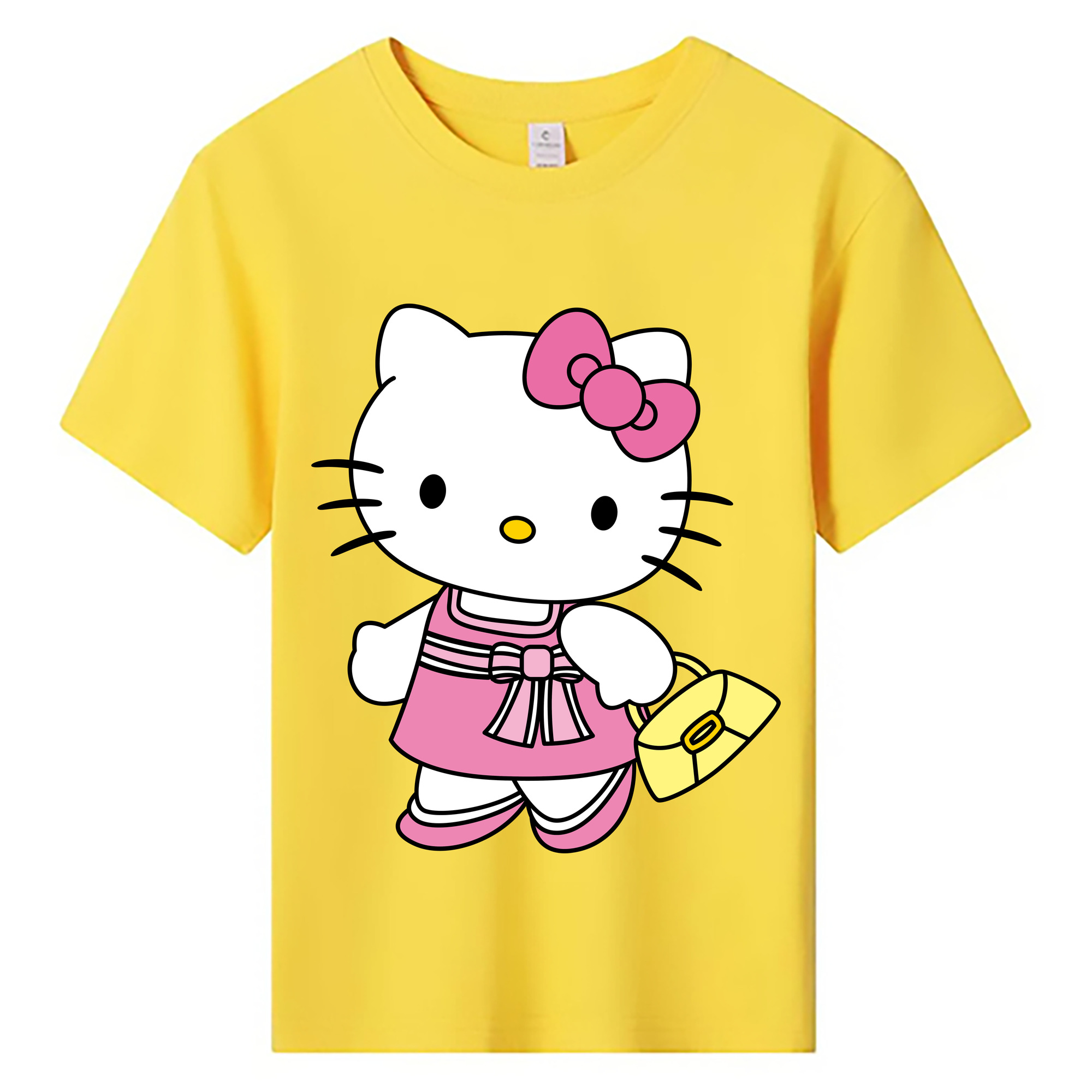 （画像用） Hello Kitty ハローキティ 綿100％キッズTシャツ（フロントプリント）