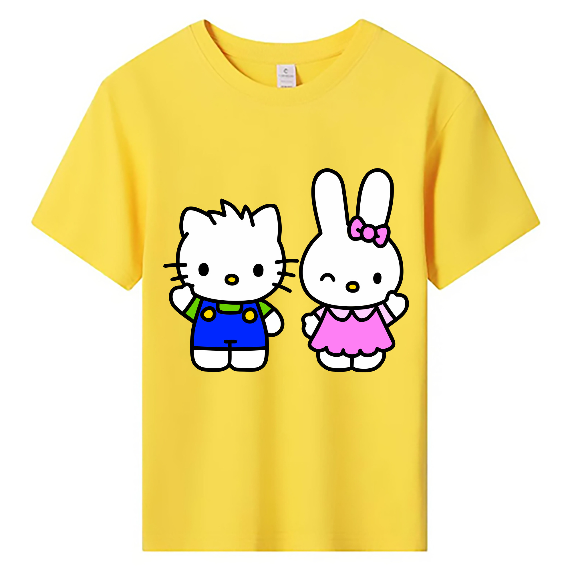 （画像用） Hello Kitty ハローキティ 綿100％キッズTシャツ（フロントプリント）