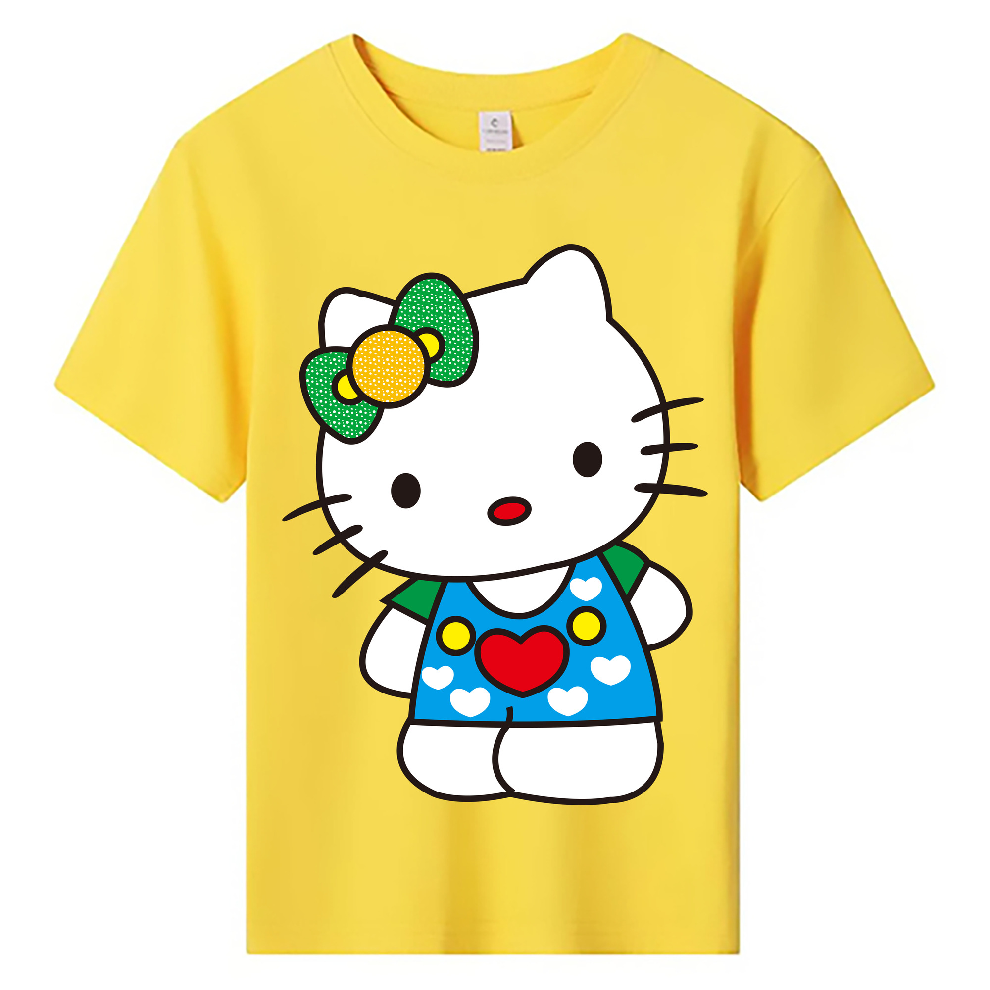 （画像用） Hello Kitty ハローキティ 綿100％キッズTシャツ（フロントプリント）