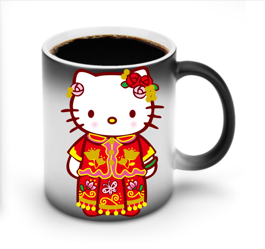 （画像用） Hello Kitty ハローキティ 温度変色マグカップ