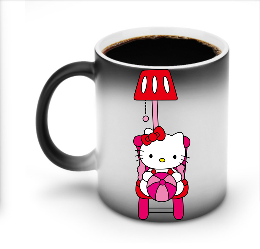 （画像用） Hello Kitty ハローキティ 温度変色マグカップ