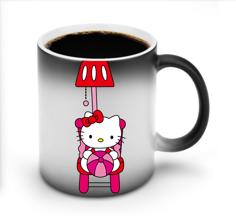 （画像用） Hello Kitty ハローキティ 温度変色マグカップ
