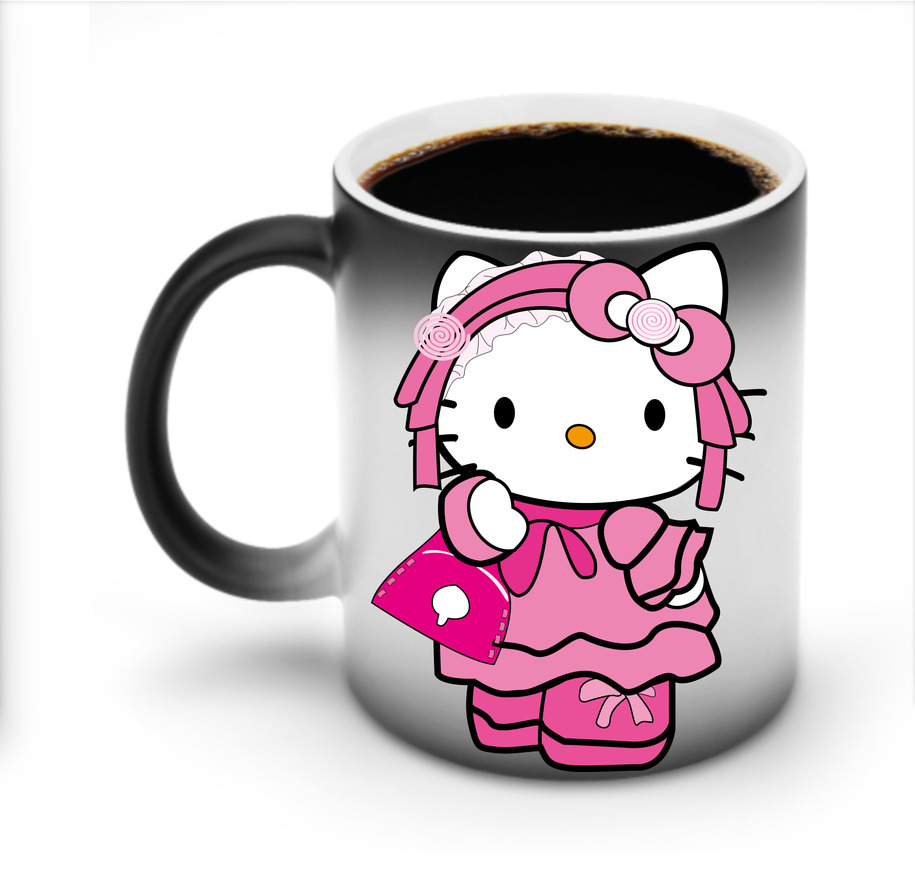 （画像用） Hello Kitty ハローキティ 温度変色マグカップ