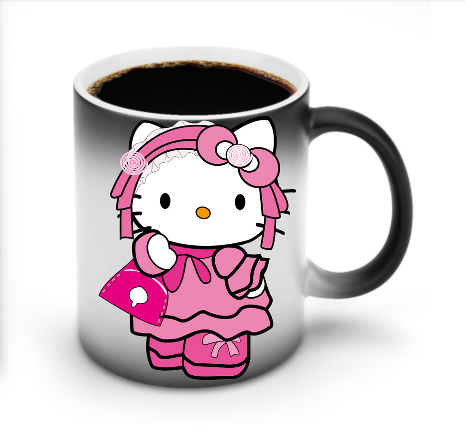 （画像用） Hello Kitty ハローキティ 温度変色マグカップ
