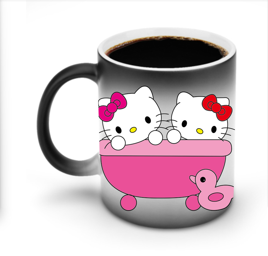 （画像用） Hello Kitty ハローキティ 温度変色マグカップ