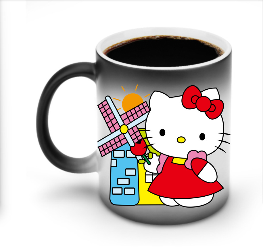（画像用） Hello Kitty ハローキティ 温度変色マグカップ