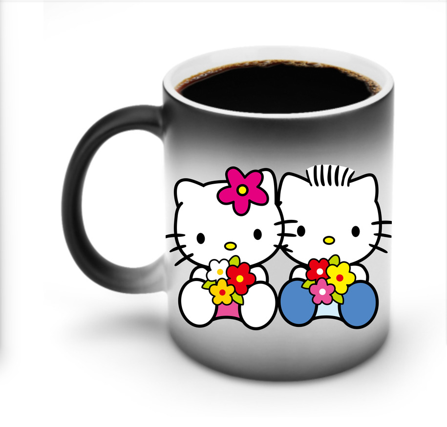 （画像用） Hello Kitty ハローキティ 温度変色マグカップ