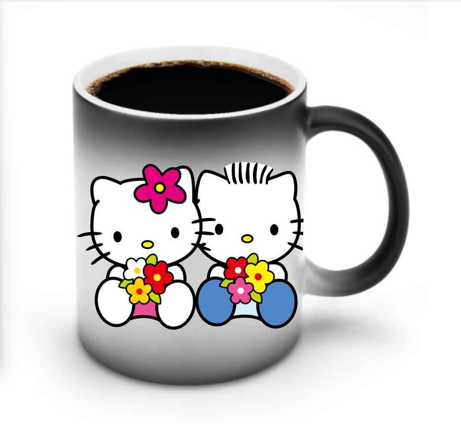 （画像用） Hello Kitty ハローキティ 温度変色マグカップ