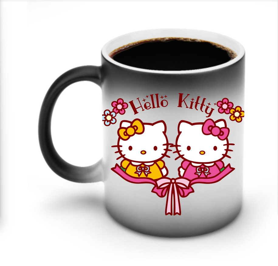（画像用） Hello Kitty ハローキティ 温度変色マグカップ