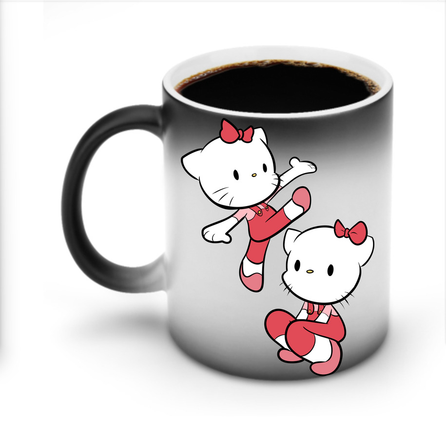 （画像用） Hello Kitty ハローキティ 温度変色マグカップ