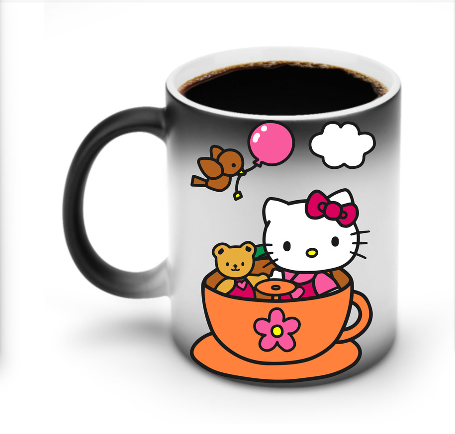 （画像用） Hello Kitty ハローキティ 温度変色マグカップ