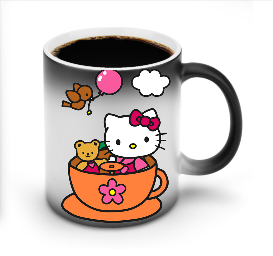 （画像用） Hello Kitty ハローキティ 温度変色マグカップ