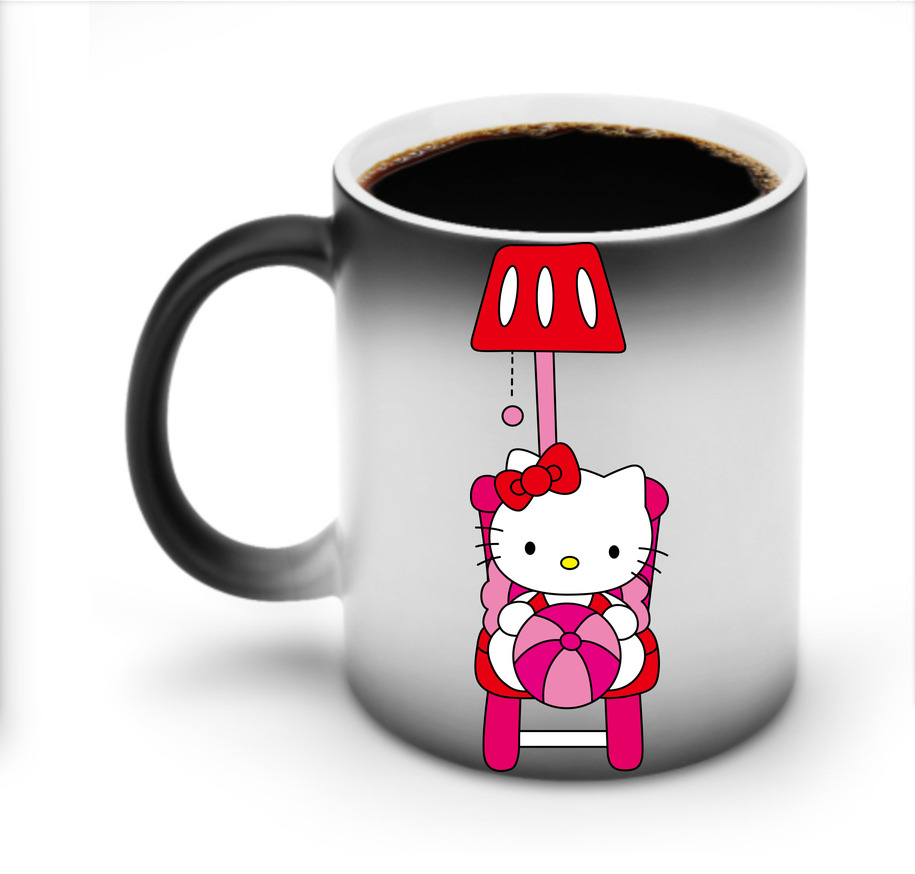 （画像用） Hello Kitty ハローキティ 温度変色マグカップ