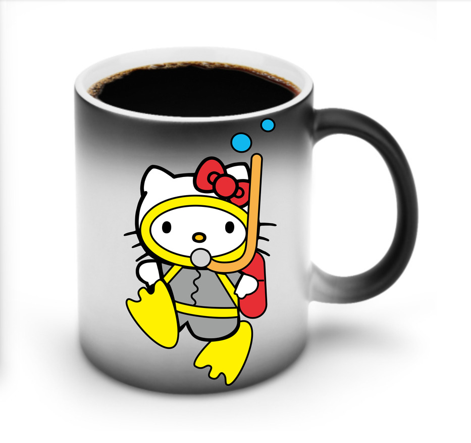 （画像用） Hello Kitty ハローキティ 温度変色マグカップ