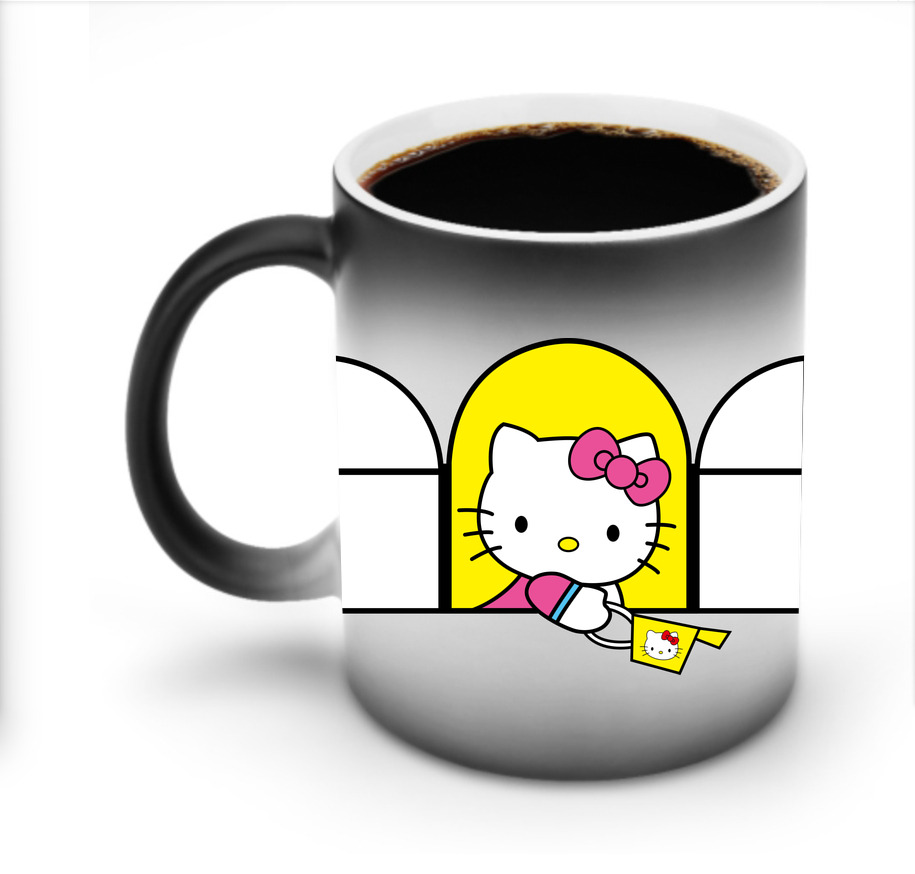（画像用） Hello Kitty ハローキティ 温度変色マグカップ