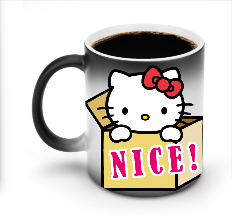 （画像用） Hello Kitty ハローキティ 温度変色マグカップ
