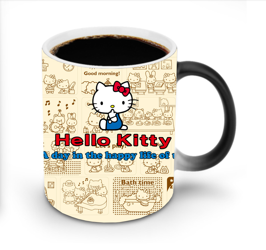 （画像用） Hello Kitty ハローキティ 温度変色マグカップ