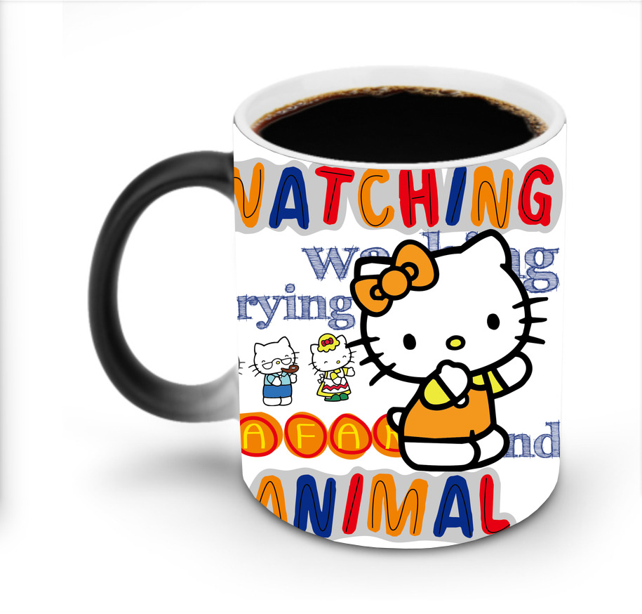 （画像用） Hello Kitty ハローキティ 温度変色マグカップ