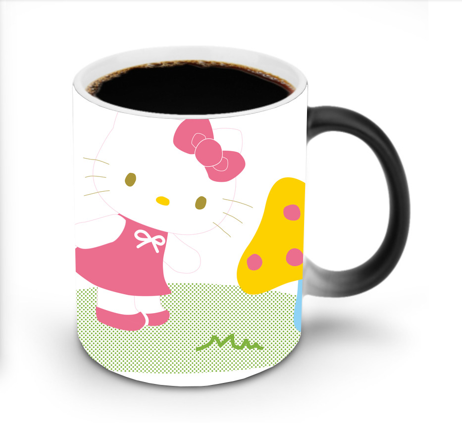 （画像用） Hello Kitty ハローキティ 温度変色マグカップ