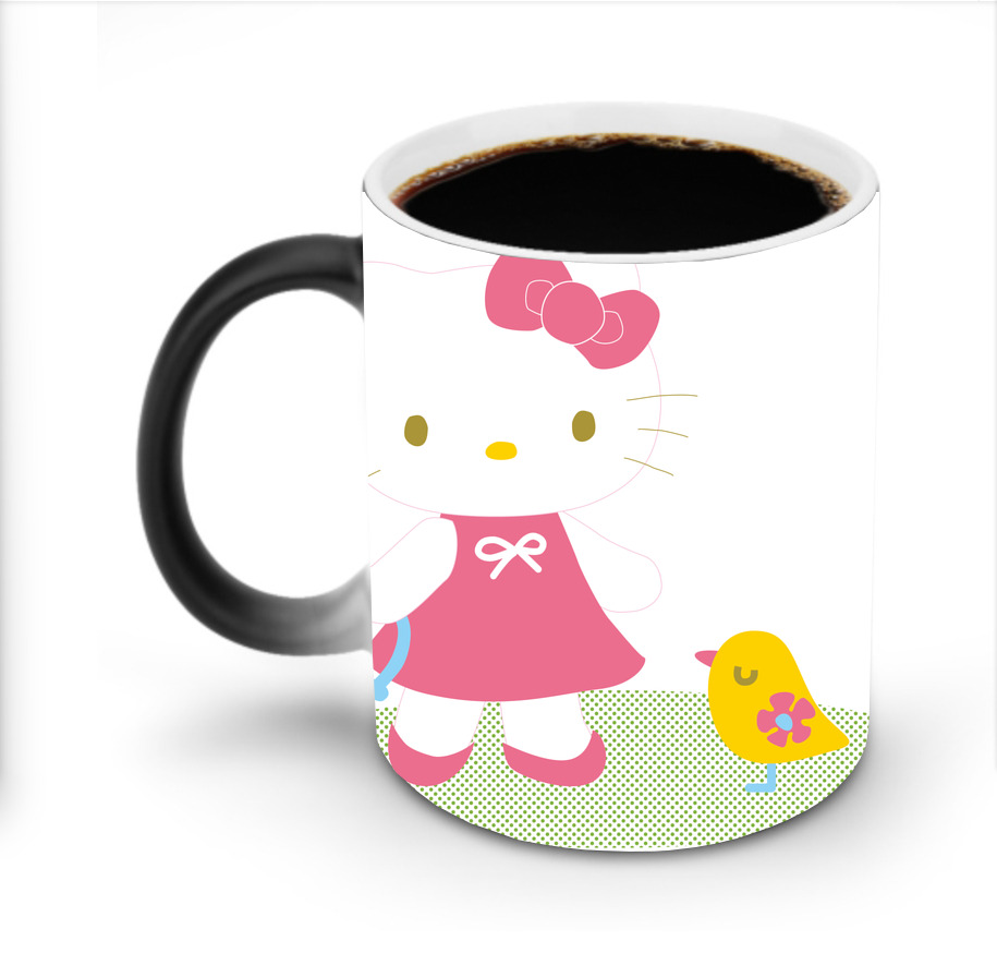 （画像用） Hello Kitty ハローキティ 温度変色マグカップ