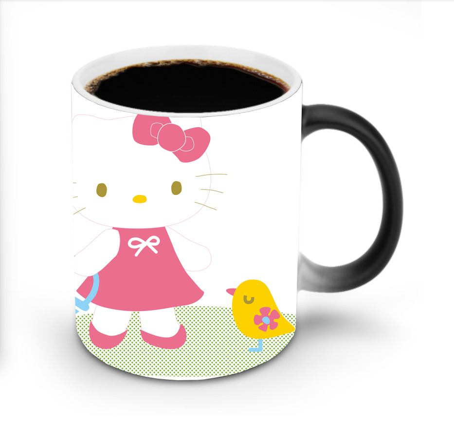 （画像用） Hello Kitty ハローキティ 温度変色マグカップ