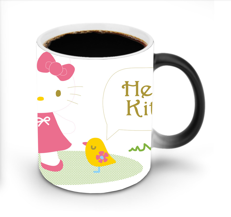 （画像用） Hello Kitty ハローキティ 温度変色マグカップ