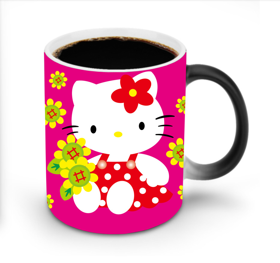 （画像用） Hello Kitty ハローキティ 温度変色マグカップ