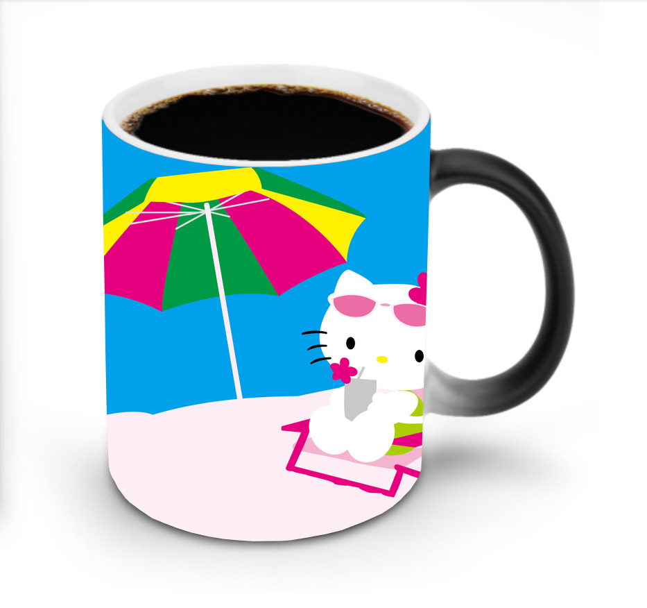 （画像用） Hello Kitty ハローキティ 温度変色マグカップ