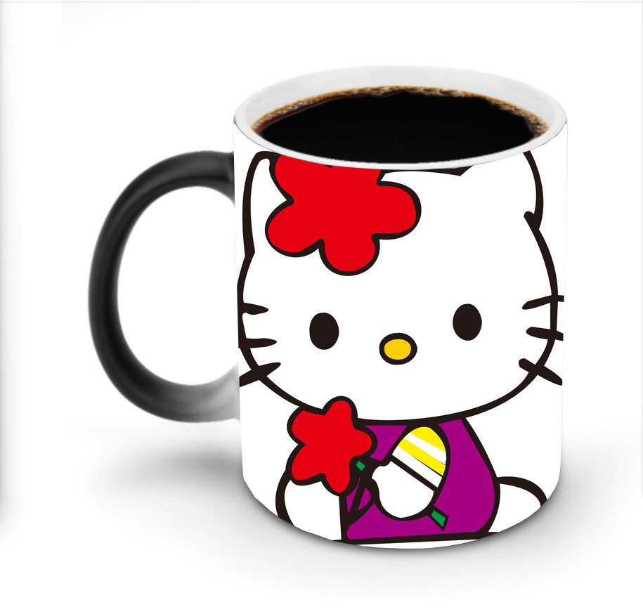 （画像用） Hello Kitty ハローキティ 温度変色マグカップ