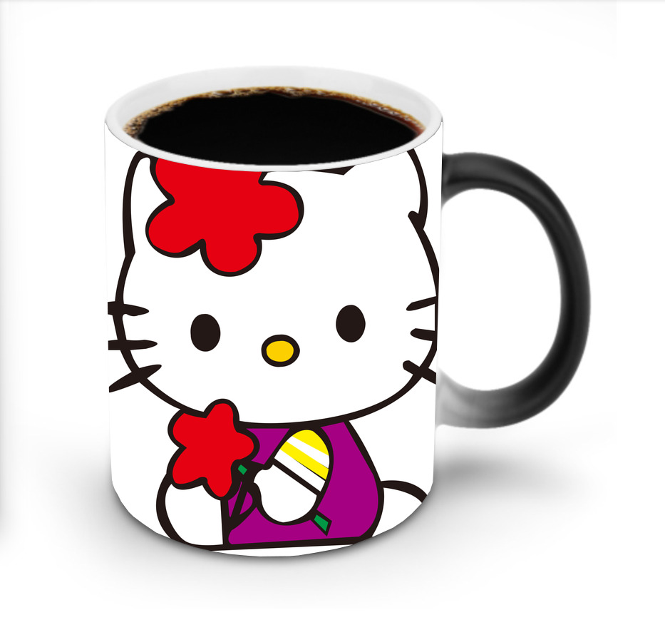（画像用） Hello Kitty ハローキティ 温度変色マグカップ